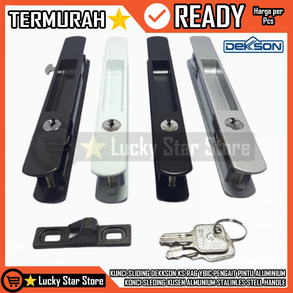 Kunci Pintu Sliding Dekkson Ks Ra6 Frame Aluminium Pengait Body Konci Sleding Kusen Almunium Stalinl