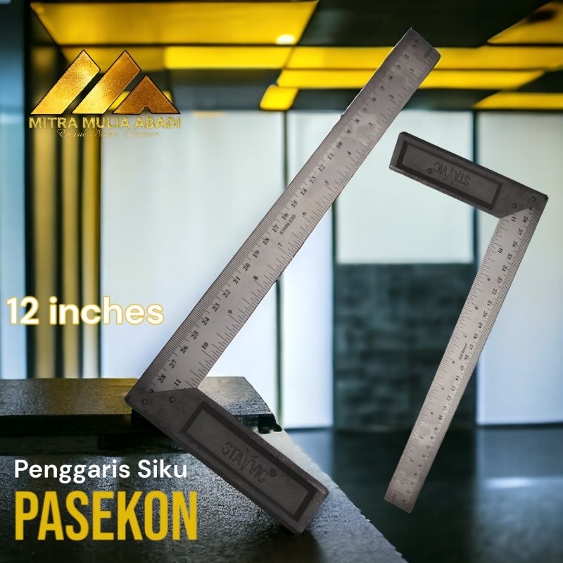 

Penggaris Siku Tukang Besi Pasekon TEBAL 30 cm 12 inch