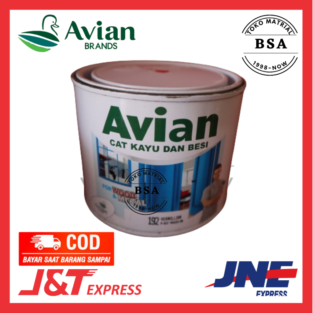 CAT KAYU DAN BESI AVIAN HIGH GLOSS 500gr - CAT MINYAK