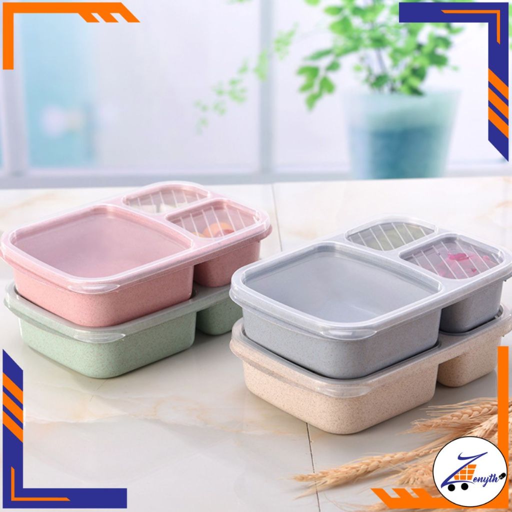 Tempat Makan / Kotak Bekal Jerami Gandum / Lunch Box Kotak Makan Anak