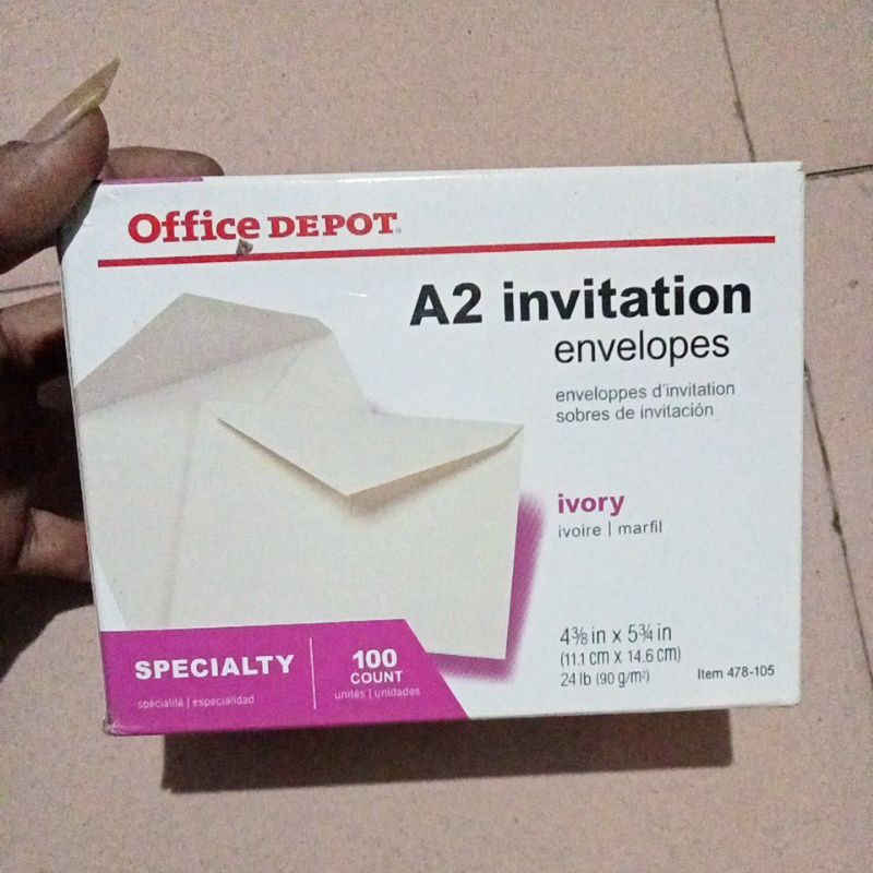 

1 Box Amplop A2 invitation isi 100pcs