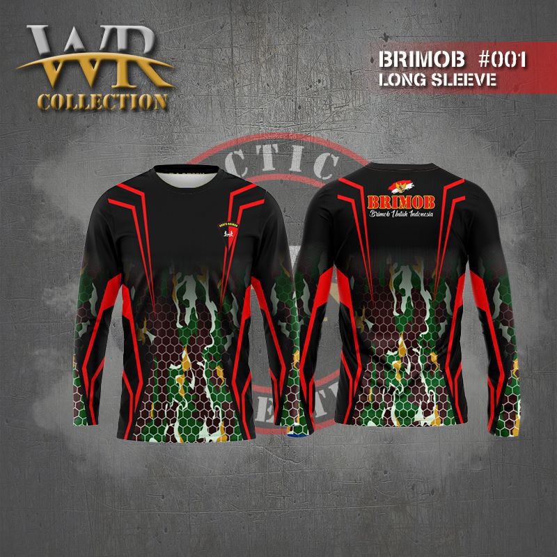 Baju Kaos Loreng Brimob Tactical / Baju Kaos Brimob / Baju Lengan Panjang Loreng Brimob