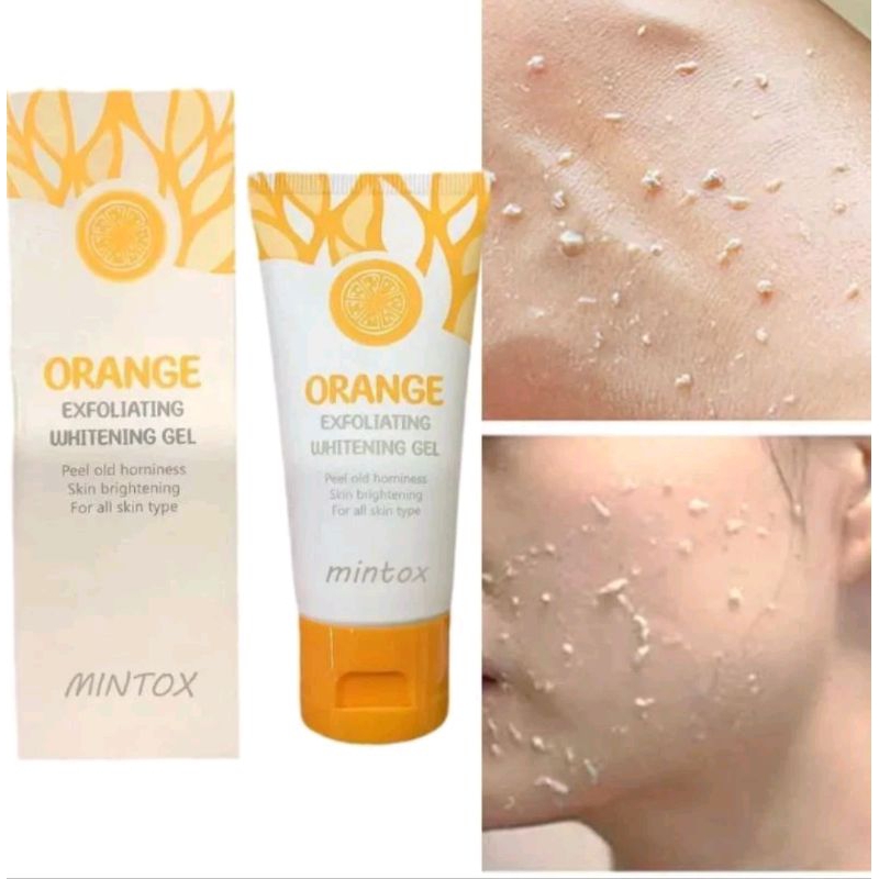 50g Krim Perawatan Kulit Pengelupas Kulit Wajah Oranye | Scrub Gel Pengelupas Kulit | Pelembap Wajah