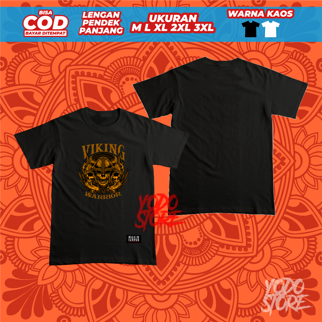 Kaos Distro Baju Tshirt Murah Viking Warrior