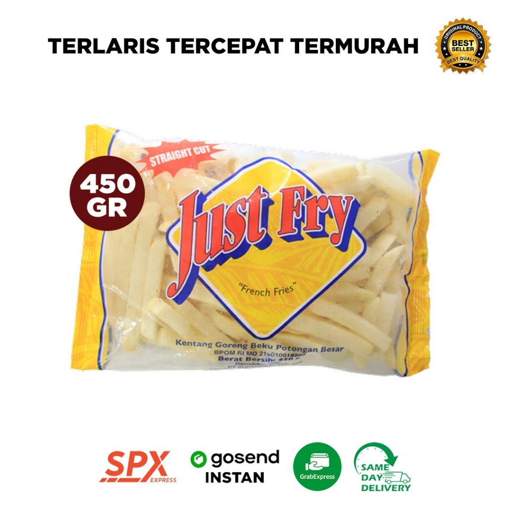 

FRENCH FRIES JUST FRY SHOESTRING 450GR Crinkle Cut