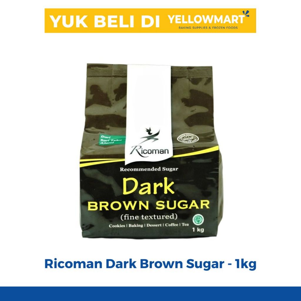 

Ricoman Dark Brown Sugar Gula Merah Bubuk - 1kg