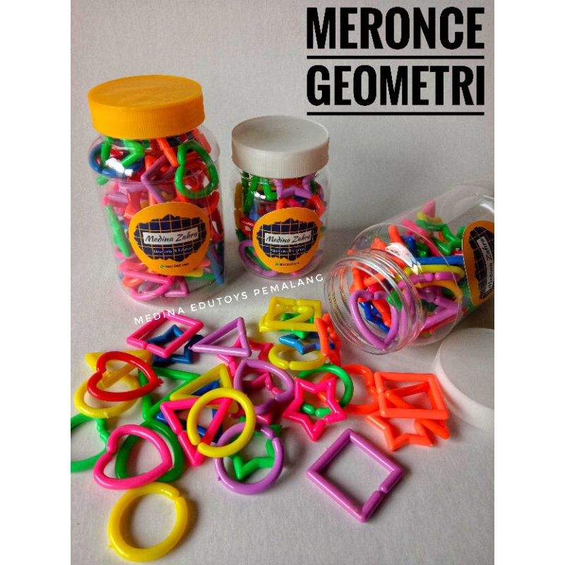 Mainan Edukasi Meronce Geometri Jar Geometri Tebal Alus