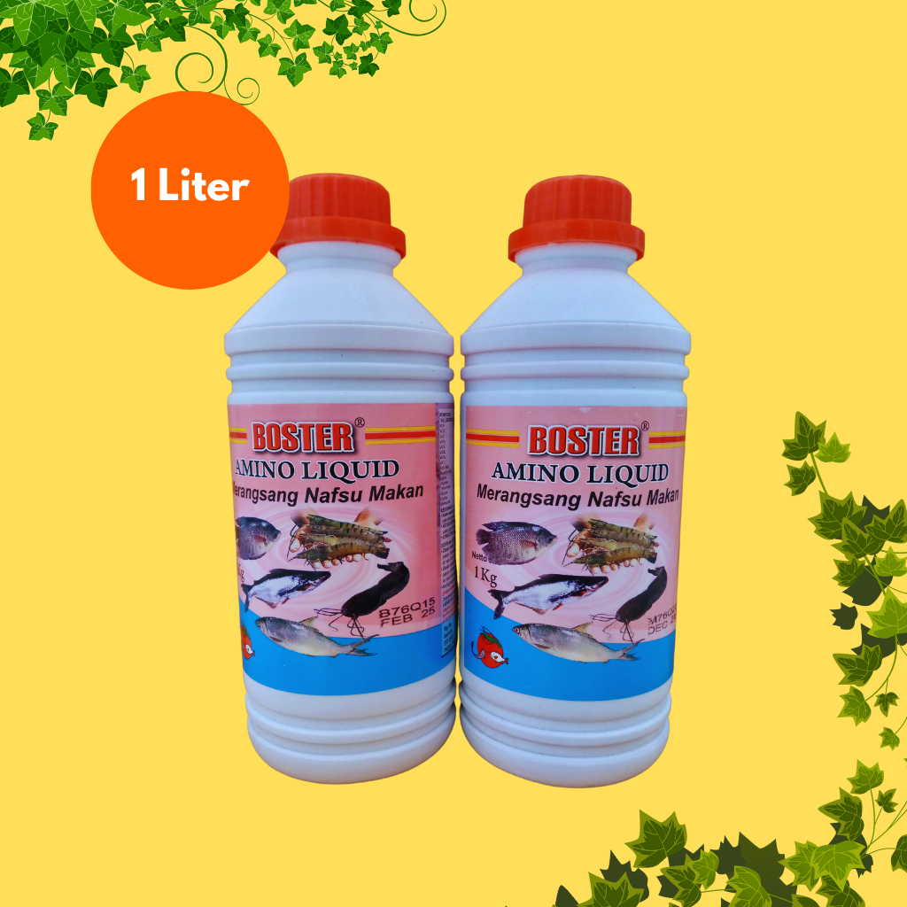 BOSTER AMINO LIQUID PERANGSANG NAFSU MAKAN IKAN 1LITER