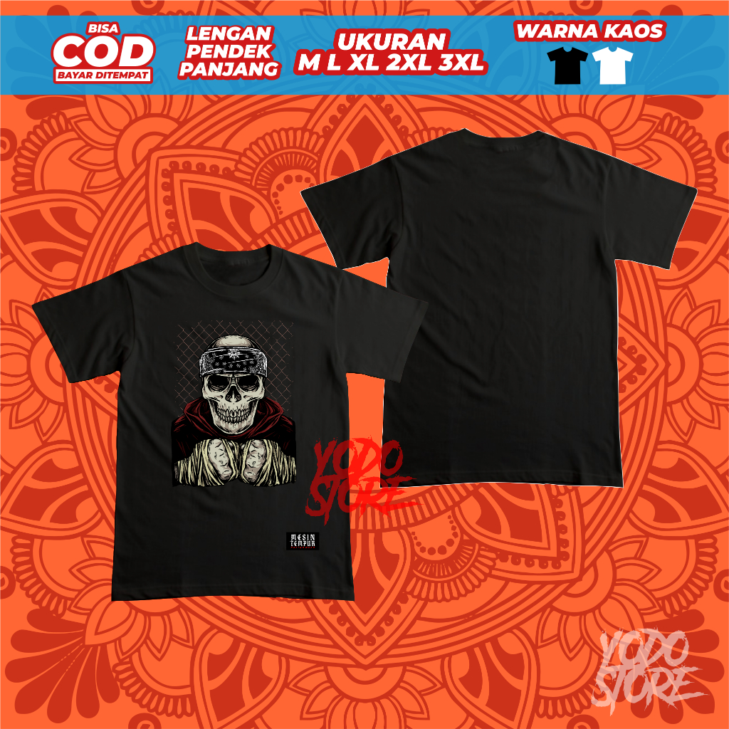 Kaos Distro Baju Tshirt Murah Tengkorak