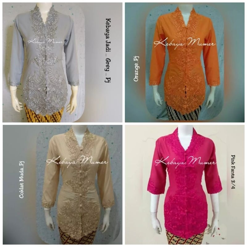 Kebaya Encim Murah. Kebaya Bordir. Kebaya orange. Kebaya Lengan Panjang.Kebaya 3/4. Kebaya Merah. Or