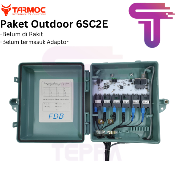 Paket Outdoor Tarmoc TMC-6SC2E POE in (5-24V)|6FO 2LAN Media Converter