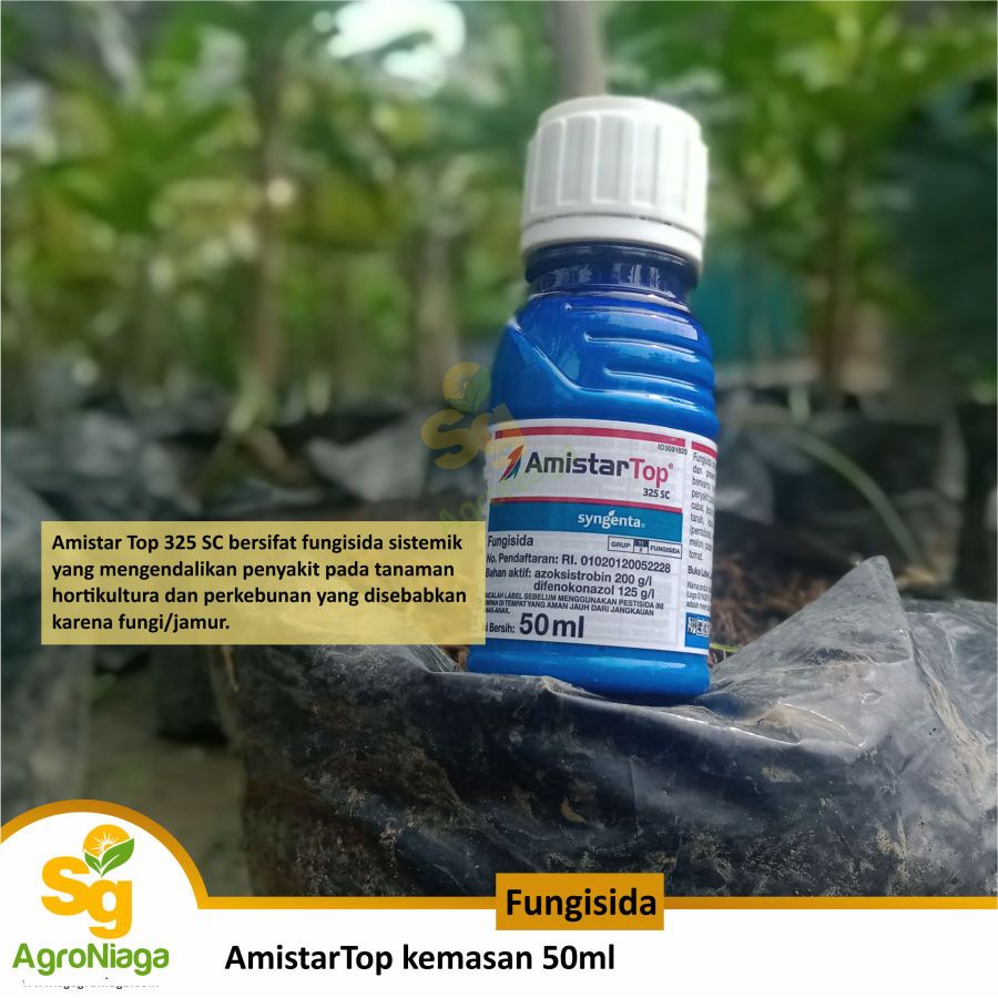 Fungisida Cair Amistar Top Kemasan 50 ml Obat Jamur Tanaman