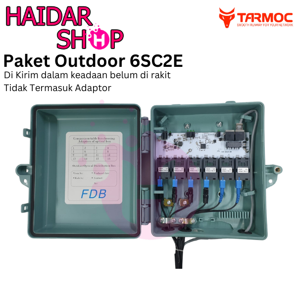 Paket Outdoor Tarmoc TMC-6SC2E POE in (5-24V)|6FO 2LAN Media Converter