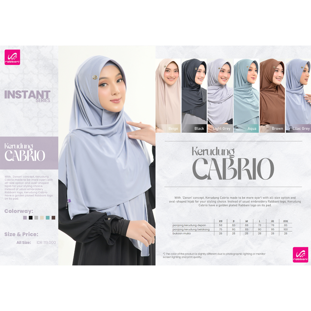 Rabbani - Kerudung Instan Cabrio Jilbab Instan