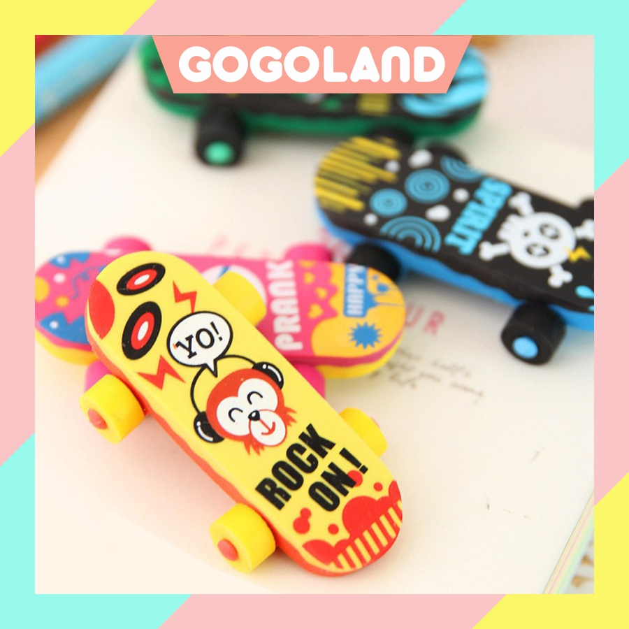 

⭐Gogoland⭐ Penghapus Pensil Sekolah Karakter Skateboard S066