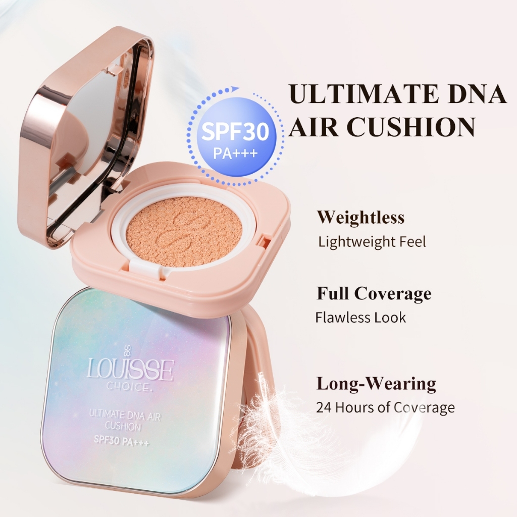 LOUISS_ECHOICE Skincare Ultimate DNA air Cushion / Flawless Sunscreen Cushion SUNCU / DNA Salmon AUR