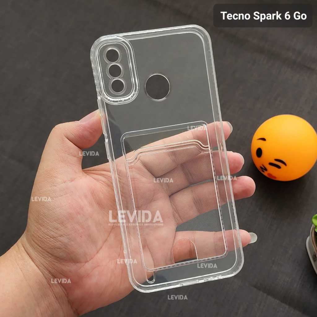 TECNO SPARK 10 TECNO SPARK 10C CLEAR CARD CASE SLOT KARTU CASE TECNO SPARK 10 TECNO SPARK 10C