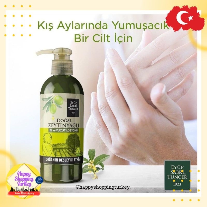 READY STOCK Eyup Sabri Tuncer Olive Oil Hand Body Lotion / Eyup Sabri Tuncer Hand Body Lotion / Loti