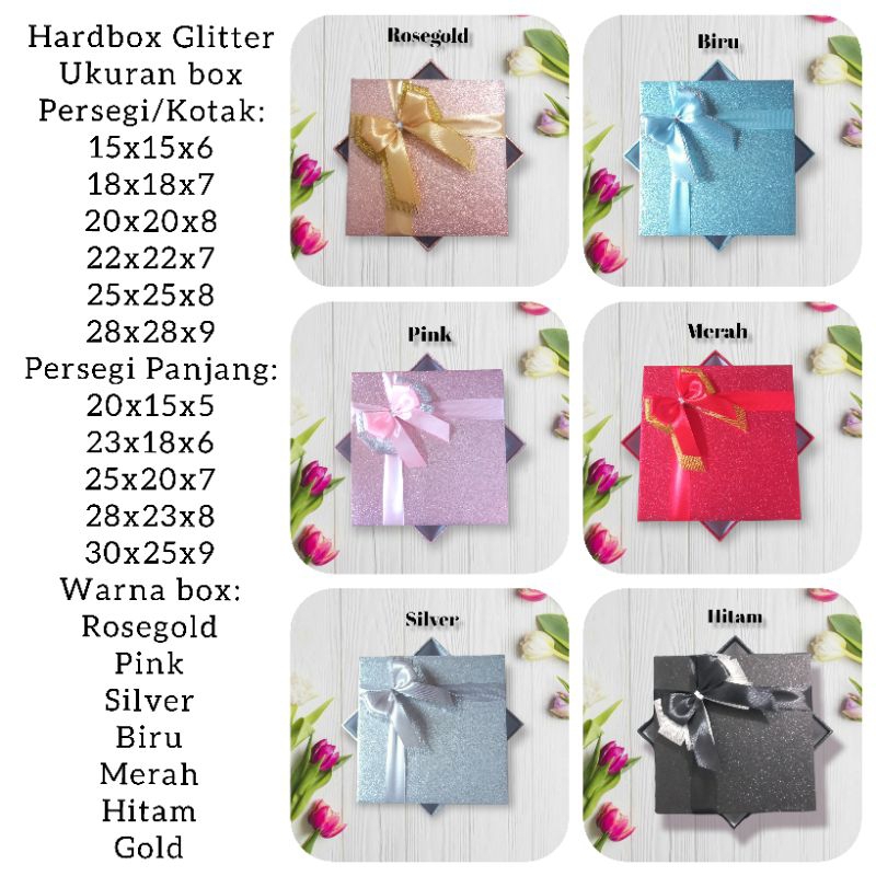 

Kotak Kado HARDBOX Glitter Metalik Premium