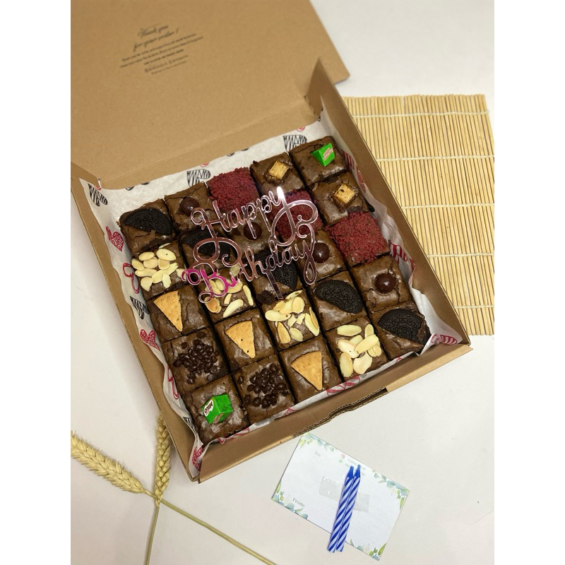 

Fudgy brownies mix topper