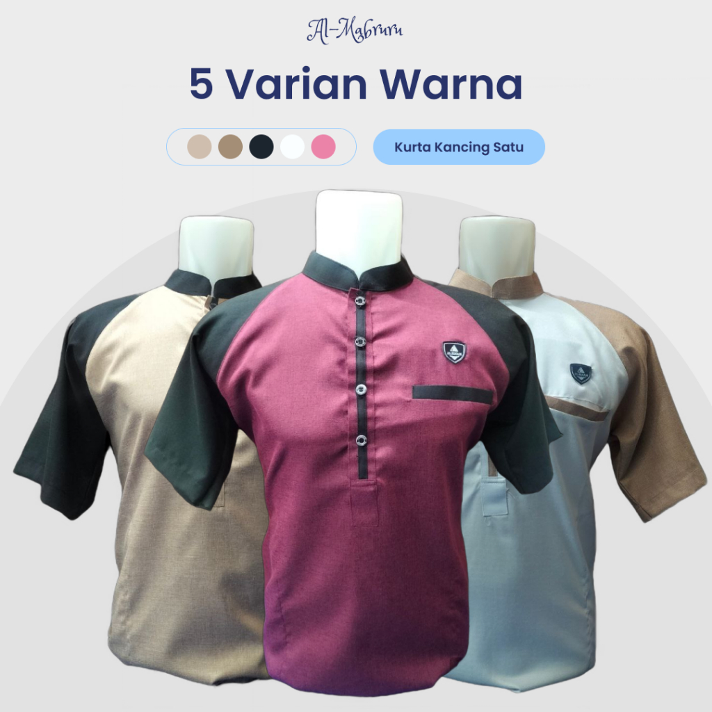 BAJU KOKO KURTA TERBARU | KANCING SATU LIST | AL-HIZAM KATUN MADINAH FODU PREMIUM SANGAT HALUS DAN N