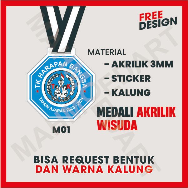 

PROMO MEDALI KALUNG GORDON WISUDA TK SD PAUD SMP SMA STICKER