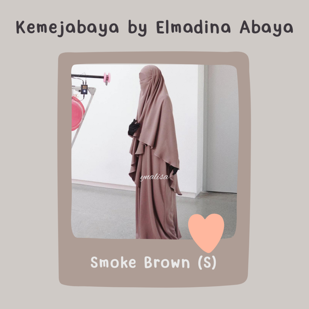 Kemejabaya Smoke Brown size S by Elmadina Abaya
