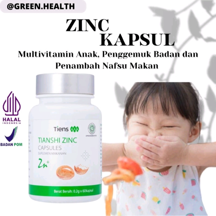 COD TIENSHI ZINC Capsule Vitamin Penambah Nafsu Makan Anak bisa dikonsumsi dari bayi 6 bulan hingga 