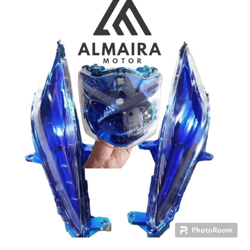 reflektor lampu depan beat karbu beat lama blue custom 2008-2013