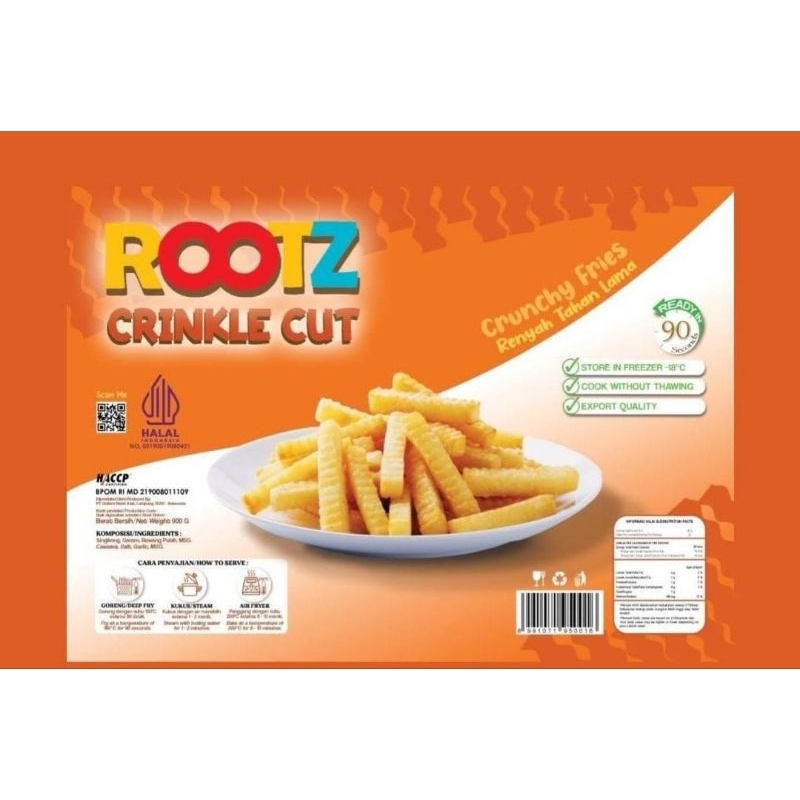 

Rootz singkong crinkle cut 400gr