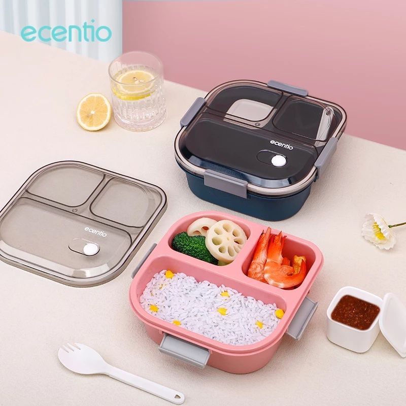 ECENTIO LUNCH BOX 3 GRID / KOTAK MAKAN ECENTIO 3 GRID