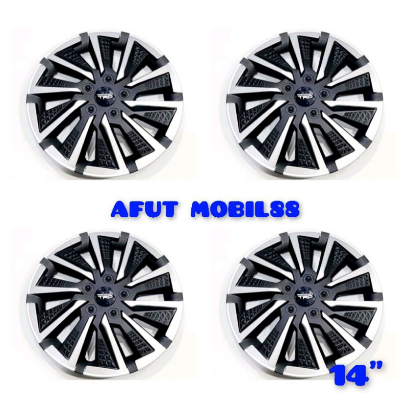 Wheeldop Cover Peleg Velg Mobil Ring 14 Universal Tipe Exo Silver