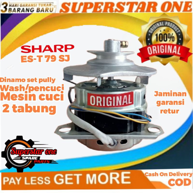 Dinamo wash/pencuci set pully Sharp Mesin Cuci ES-T79SJ/ES-T 79 SJ/EST79SJ/EST 79 SJORIGINAL
