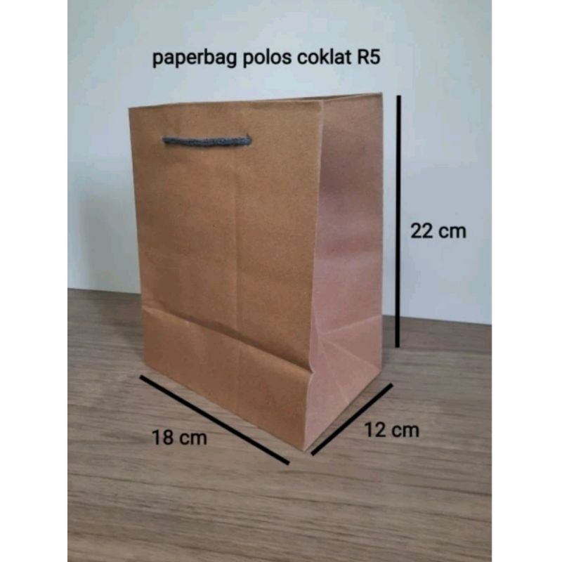 

paper bag polos coklat R5
