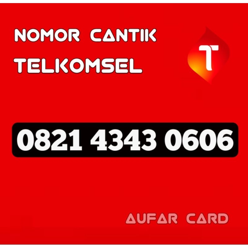 Nomor Cantik Simpati ABAB CDCD 4343 0606 Telkomsel 0606 awalan 0821