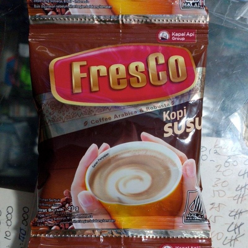 

FRESCO KOPI SUSU Coffee Arabica & Robusta 1renceng (isi 12 pcs)