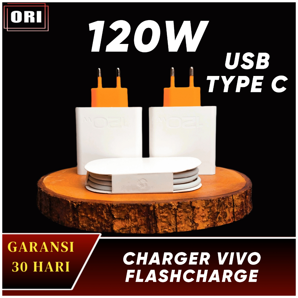 Charger VIVO iQOO 120 watt z7 z7x 5G Flash Charge 120 Watt USB Type C