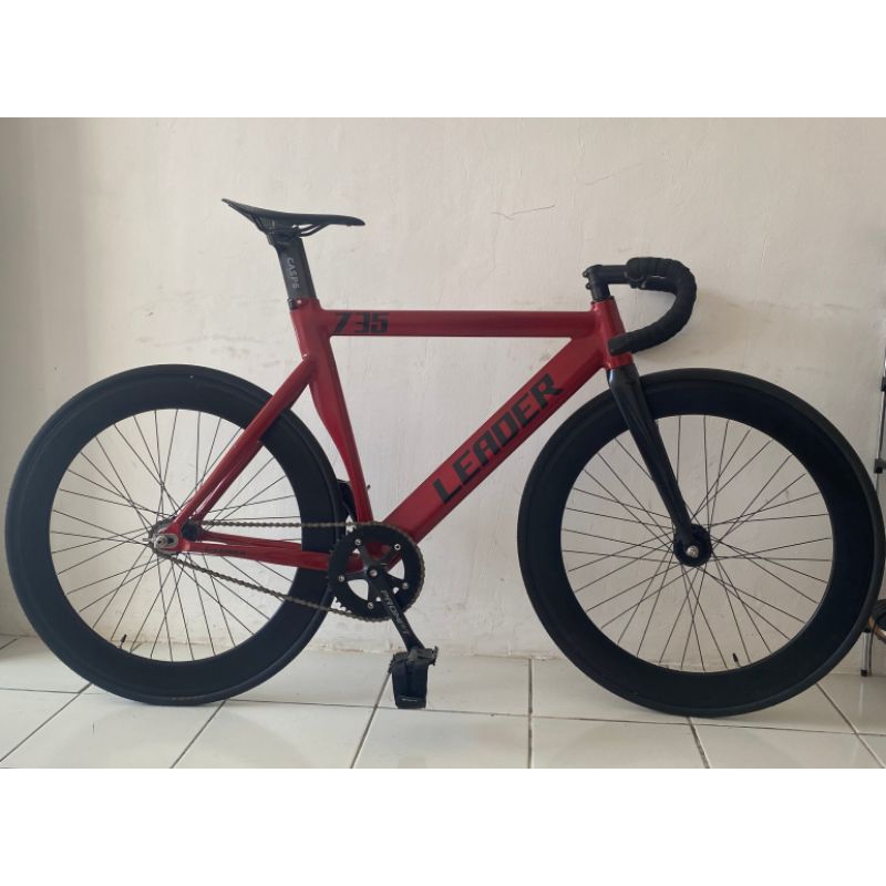 leader 735 fullbike original sepeda fixed gear fixie