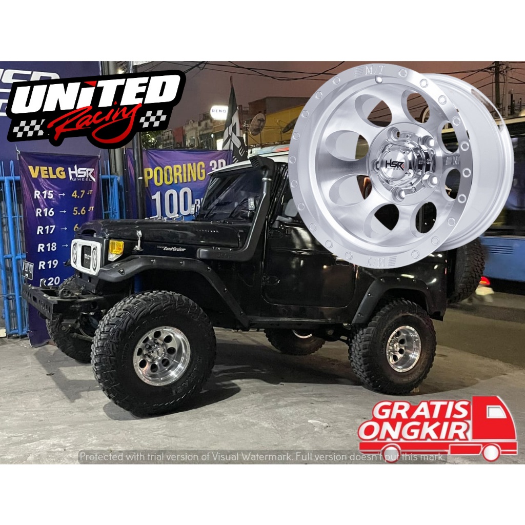 VELG OFFROAD RING 15 MOBIL HARDTOP JIMNY KATANA R15 LEBAR 10 PCD 6X139,7 HSR DUFFY