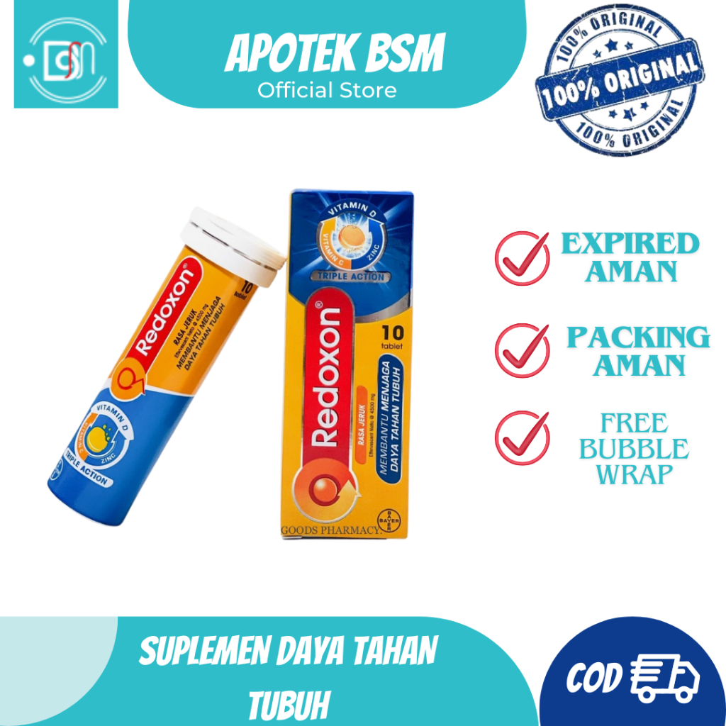 Redoxon Triple Action CDR Vitamin C D Zinc 10 tab kalsium.