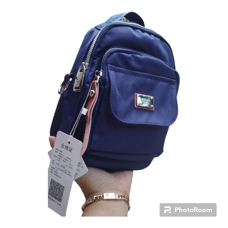 Tas ransel juga selempang warna biru dongker tas wanita tas ransel wanita tang punggung tas selempan