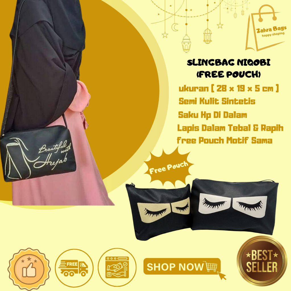 Tas Slempang Wanita Muslimah Terlaris Tas Slingbag Wanita Murah BISA BAYAR DI TEMPAT (Zahra Bags)