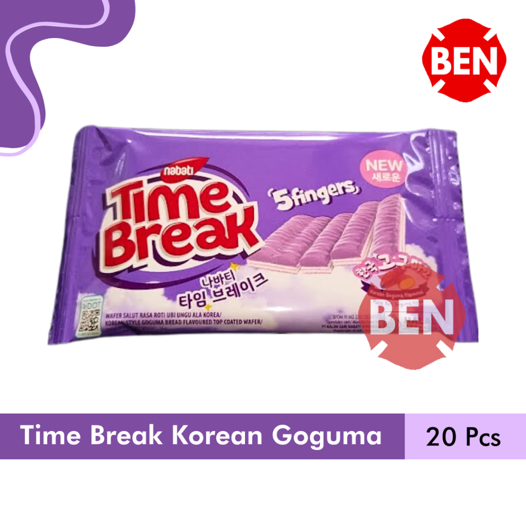 

Nabati Time Break KOREAN GOGUMA 1 Pak 20 Pcs Roti Ubi Ungu Korea Wafer