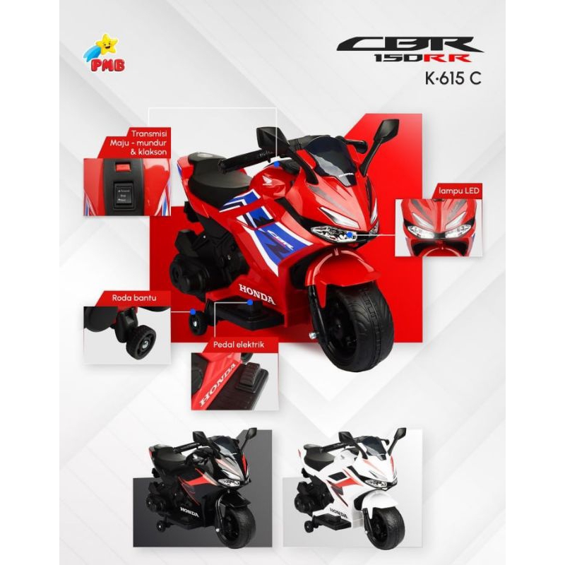 K615C/Motor Aki Mini CBR 150RR/Mainan Motor Aki Mini /Motor Aki CBR Mini/Motor Aki Anak