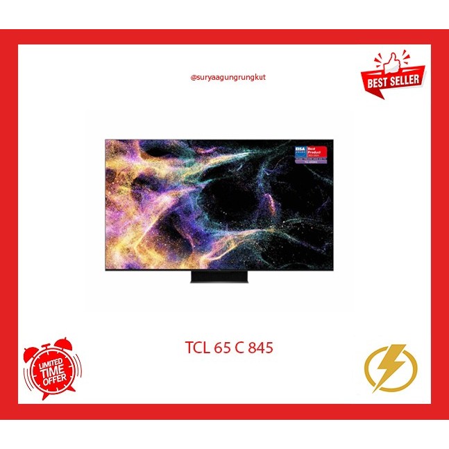 DIGITAL QLED TV TCL 65 INCH GOOGLE TV - 65 C 845