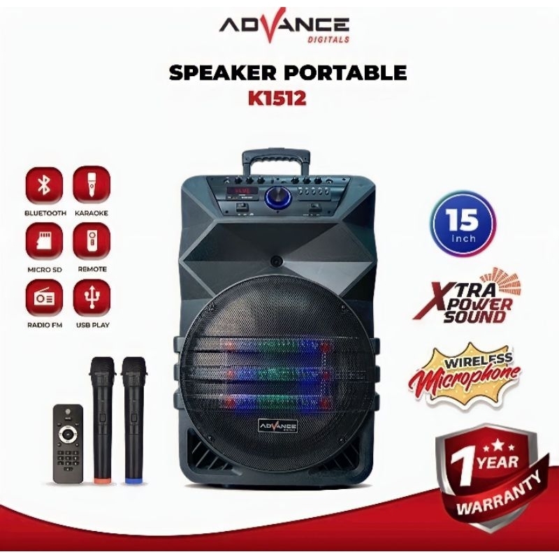 Advance K1512 Advance K1512 Speaker Meeting Bluetooth Salon Aktif 15" Free Mic