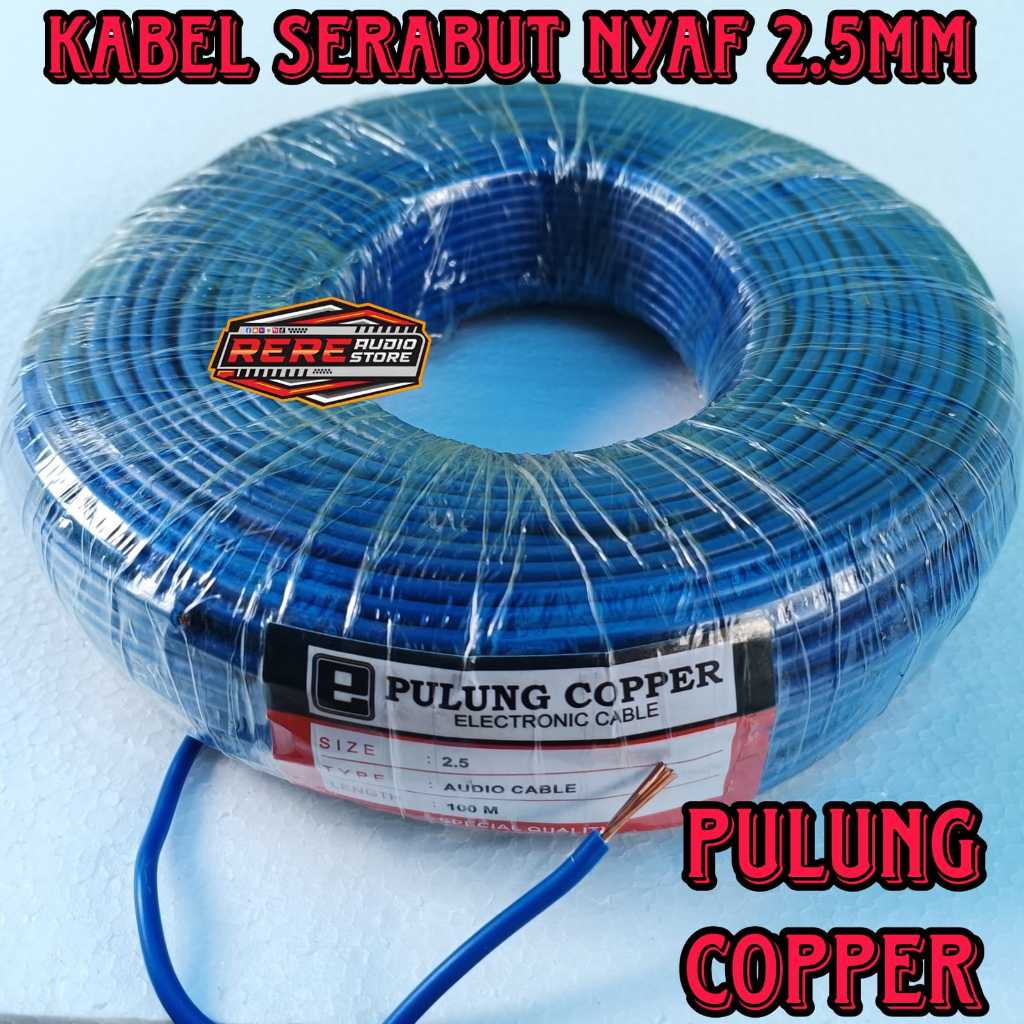Kabel Serabut NYAF 2,5mm 1x2,5mm Tembaga bagus per 1meter