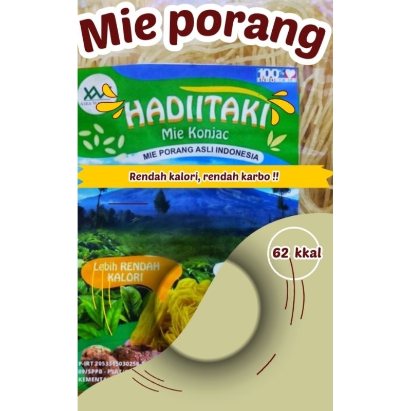 Mie porang HADIITAKI/ mie shirataki / mie konjac mie diet 1 kg