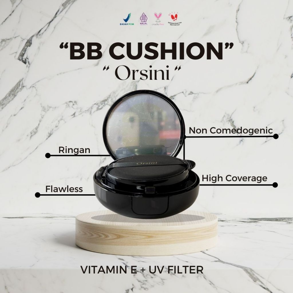 Orsini BB Cushion / Bedak Cair /Alas Bedak