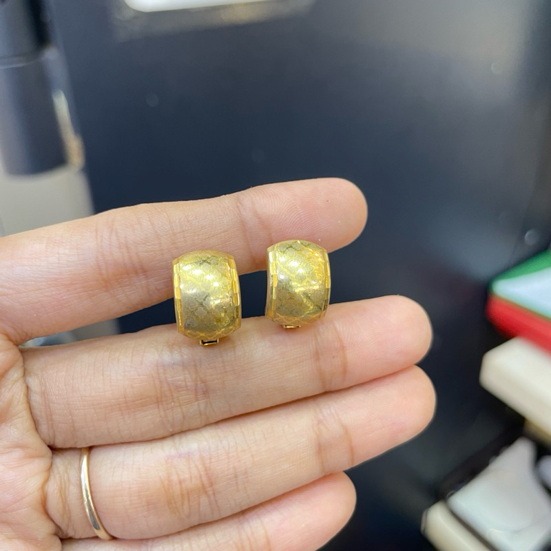 Anting jepit bangkok emas kadar 375%/8k